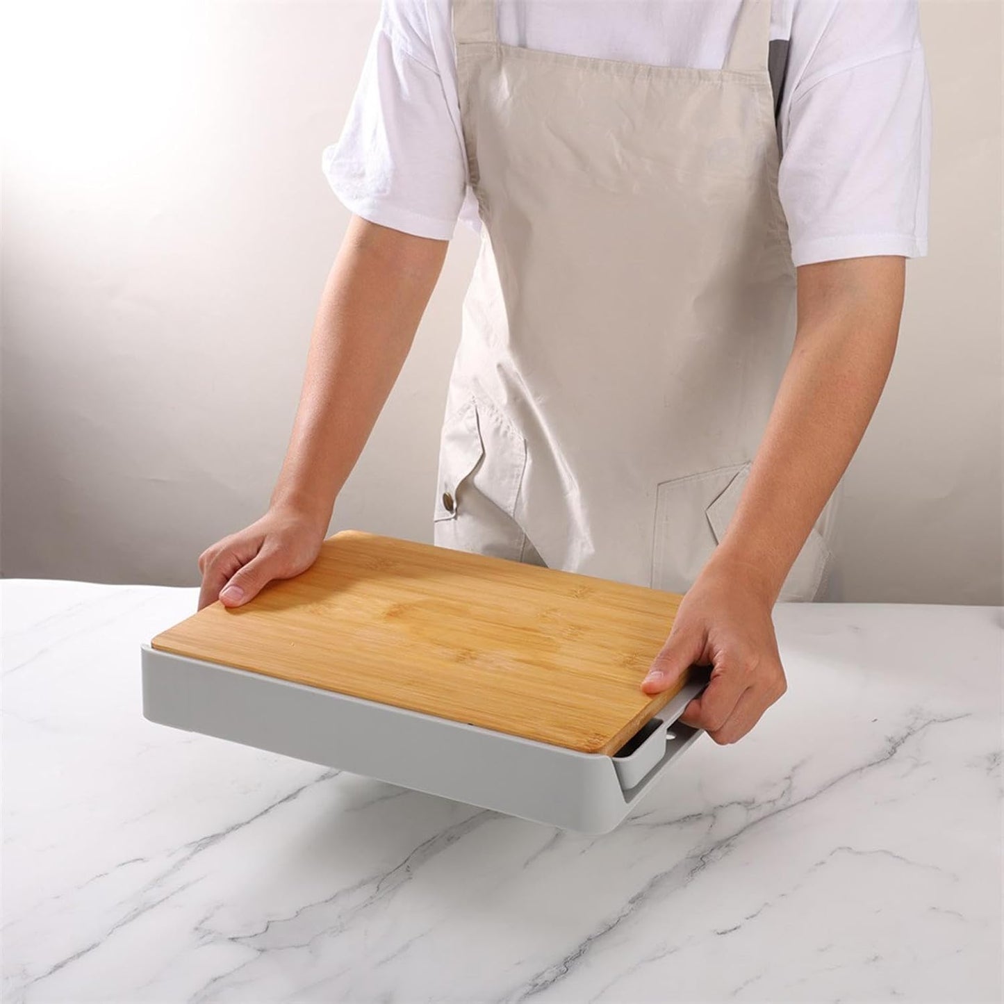 Planche à Découper 2-en-1 avec Récipients – L’Essentiel pour une Cuisine Organisée