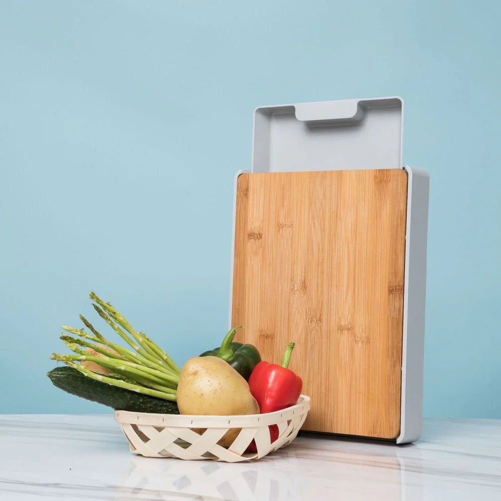 Planche à Découper 2-en-1 avec Récipients – L’Essentiel pour une Cuisine Organisée