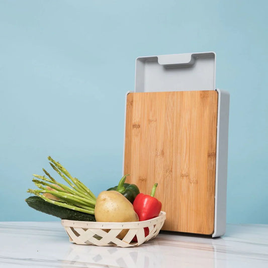 Planche à Découper 2-en-1 avec Récipients – L’Essentiel pour une Cuisine Organisée