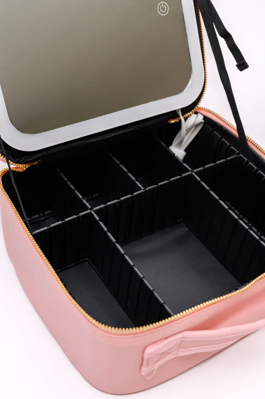 LUXEBAG__Trousse de maquillage en cuir  intelligente à LED avec miroir